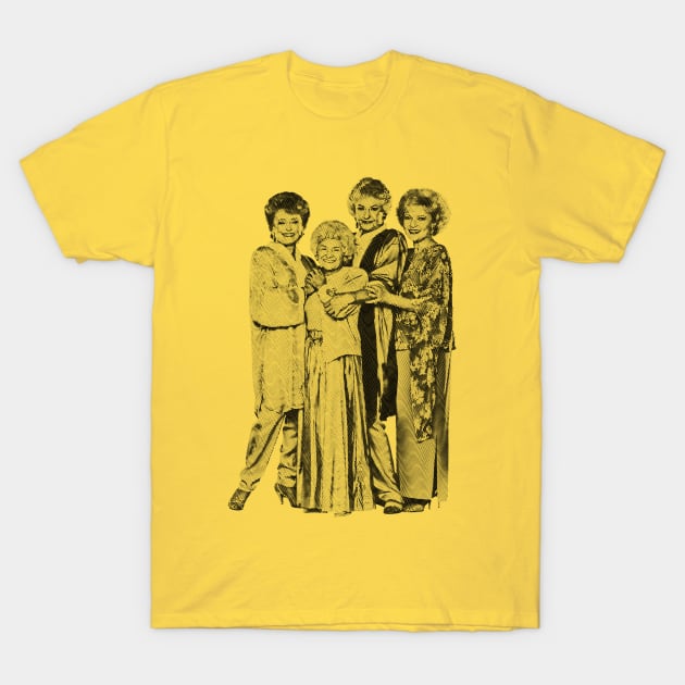 The Golden Girls - Simple Engraved T-Shirt by Chillashop Artstudio